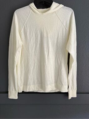 JAMES PERSE • women’s Cream Lightweight Hooded pullover top - Small 1